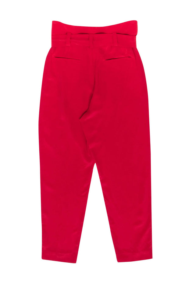 Current Boutique-Equipment - Red Silk Belted "Bethie" Trousers Sz 8
