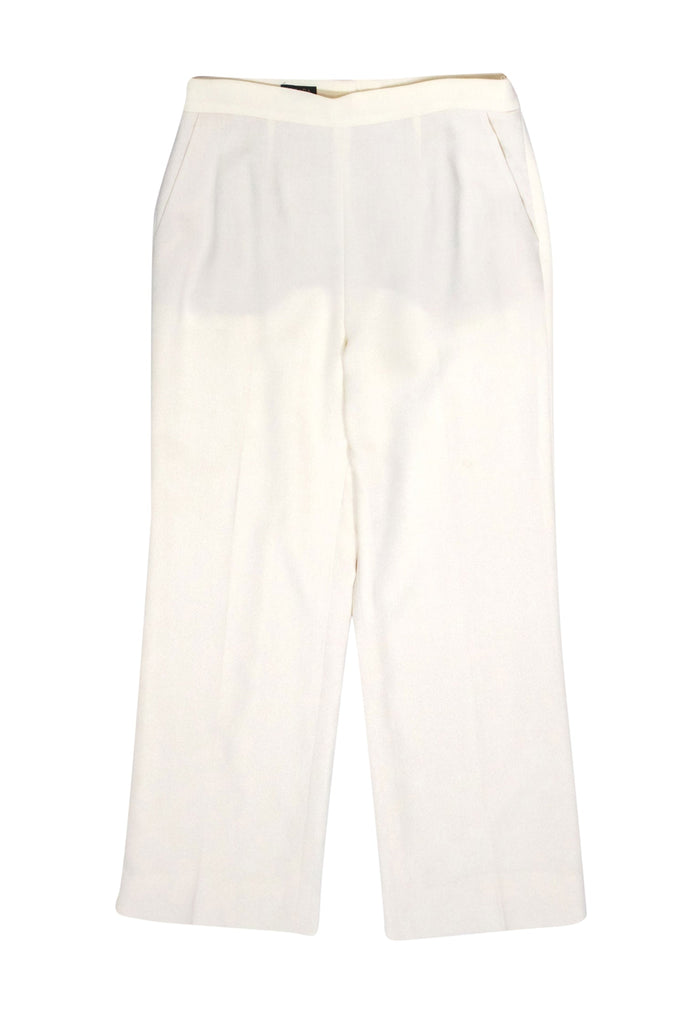 Escada - Ivory Wool Dress Pants Sz 10 – Current Boutique