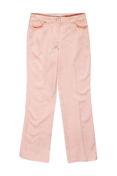 Current Boutique-Escada - Peach Pink Satin Pants Sz 2