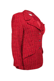 Current Boutique-Escada - Red Tweed Button Front Blazer Sz 8