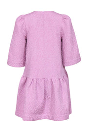 Current Boutique-Essentiel Antwerp - Pink Leopard Jacquard Short Sleeve Mini Dress Sz 6