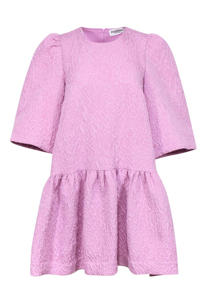 Current Boutique-Essentiel Antwerp - Pink Leopard Jacquard Short Sleeve Mini Dress Sz 6