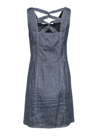 Current Boutique-Etcetera - Grey Chambray Corset-Style Sheath Dress Sz 8