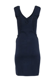 Current Boutique-Etcetera - Navy Knit Sleeveless Dress w/ Braided Trim Sz S