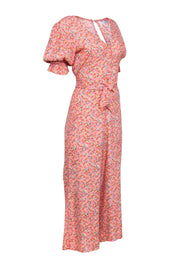 Current Boutique-Faithfull the Brand - Orange & Pink Floral Jumpsuit Sz S