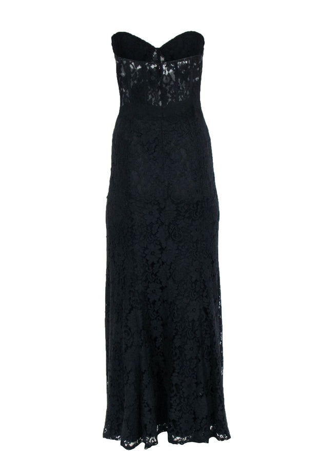 Current Boutique-Fame and Partners - Black Strapless Lace Dress Sz S