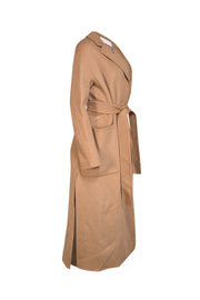 Current Boutique-Fangyan - Camel Brown Belted Wool Coat Sz S