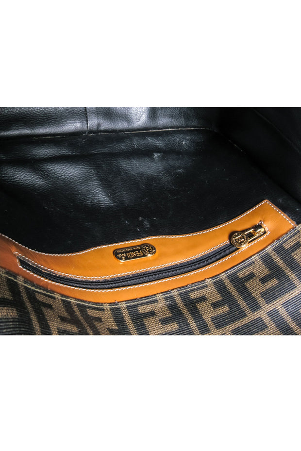 Current Boutique-Fendi - Brown Monogram Vintage Messenger Shoulder Bag