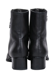 Current Boutique-Ferragamo - Black Leather Short Boots Sz 8.5