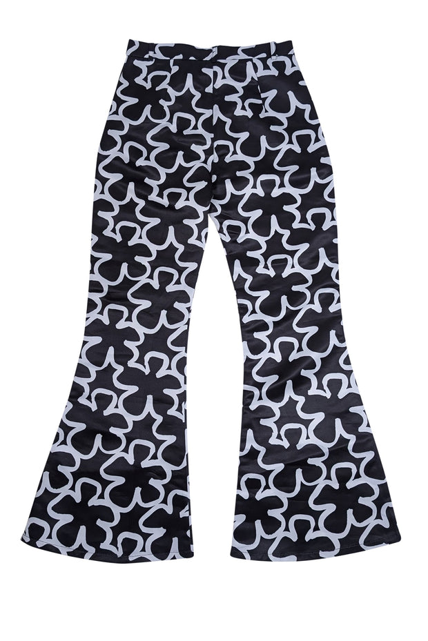 Current Boutique-Fiorucci - Black & White Abstract Print Pants Sz L