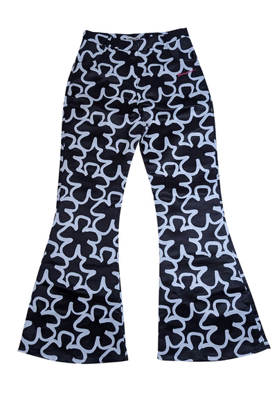 Current Boutique-Fiorucci - Black & White Abstract Print Pants Sz L