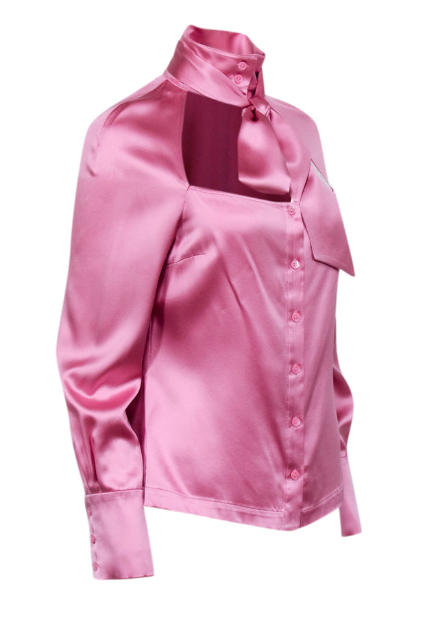 Current Boutique-Fleur Du Mal - Rose Pink Silk Button Front Blouse Sz 6