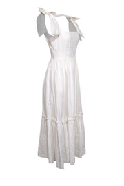 Current Boutique-Floraison Lane - Ivory Sleeveless Bow Strap "Elizabeth" Midi Dress Sz 4