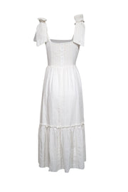 Current Boutique-Floraison Lane - Ivory Sleeveless Bow Strap "Elizabeth" Midi Dress Sz 4