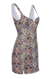 Current Boutique-For Love & Lemons - Ivory w/ Multicolor Paisley Jacquard Mini Dress Sz S