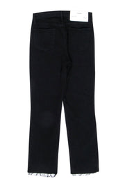 Current Boutique-Frame - Black Straight Leg Jeans w/ Gold Glitter Side Stripe Sz 8