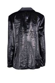 Current Boutique-Frame - Black Velvet Metallic Blazer Sz 10