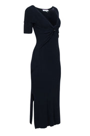 Current Boutique-Frame - Navy Knit Short Sleeve Midi Dress Sz XS