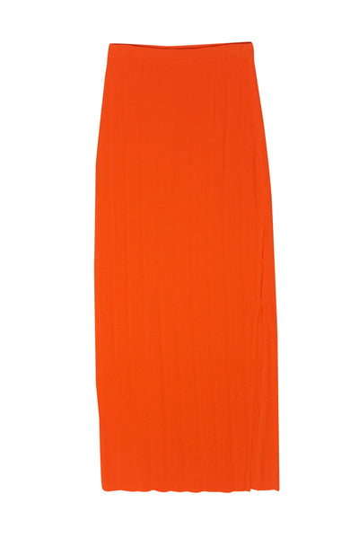 Frame - Orange Ribbed Knit Side Cut Out Fitted Skirt Sz XS