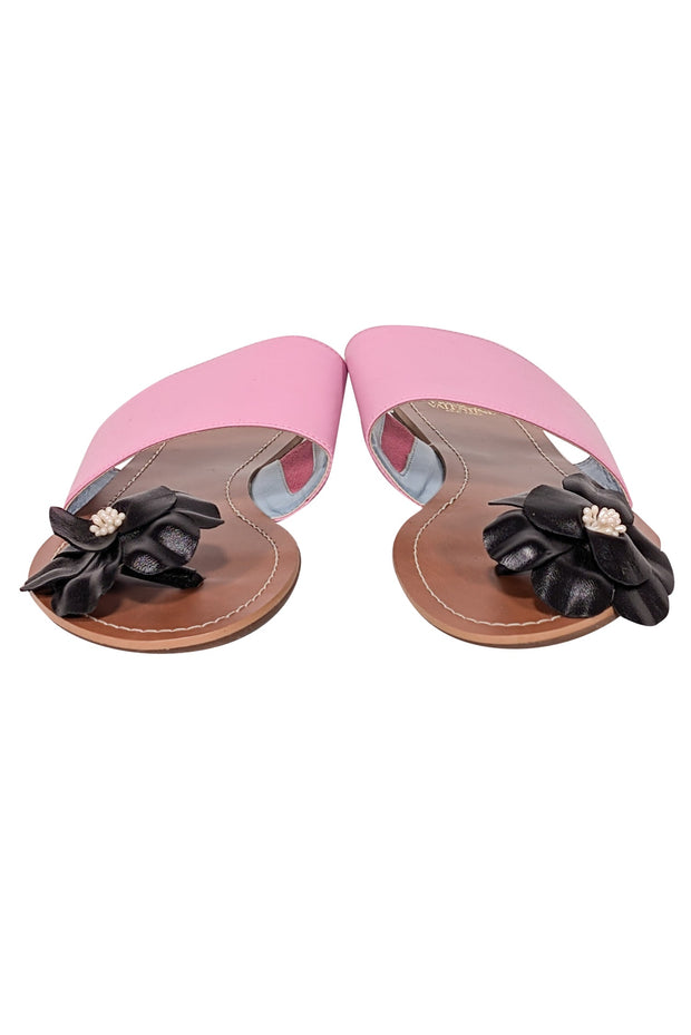 Current Boutique-Frances Valentine - Pink, Tan, & Black Flower Sandals Sz 9