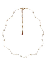 Current Boutique-Frank Adams Jewelers - 14k Gold Strand Necklace w/ Pearl Detail