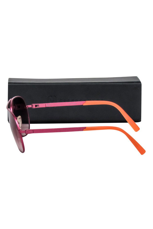 Current Boutique-Fruedenhaus - Pink & Orange Aviator Sunglasses