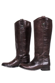 Current Boutique-Frye - Dark Brown "Melissa Button" Tall Boots Sz 5.5