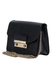 Current Boutique-Furla - Black Mini Crossbody Bag w/ Chain Strap