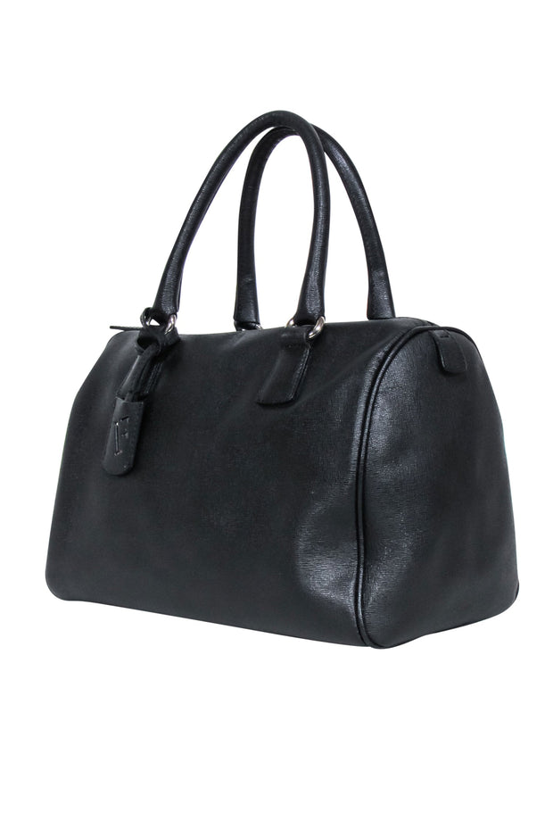 Current Boutique-Furla - Black Saffiano Leather Handbag