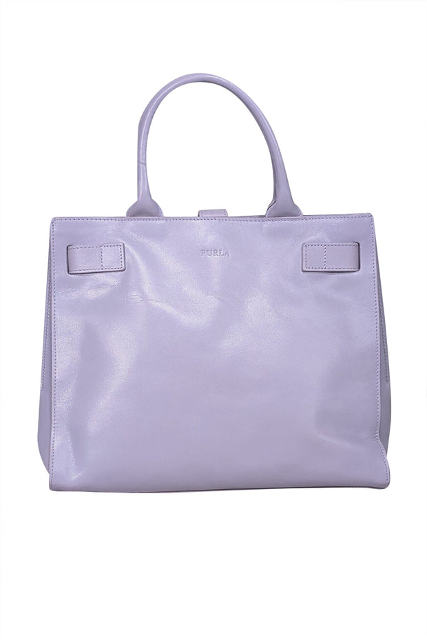 Current Boutique-Furla - Periwinkle Leather Structured Handbag