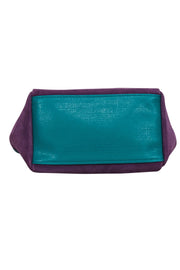 Current Boutique-Furla - Purple Suede & Teal Leather Mini Tote Bag