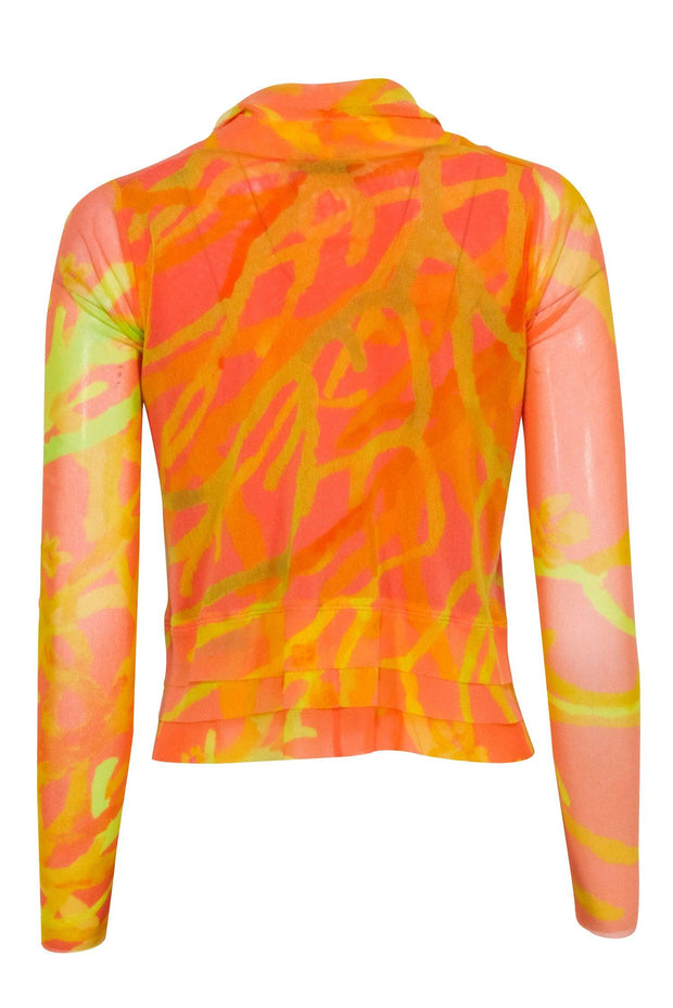 Current Boutique-Fuzzi - Yellow & Orange Mesh Cardigan Sz XS