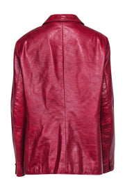 Current Boutique-GAP - Red Textured Leather Vintage Jacket Sz XL