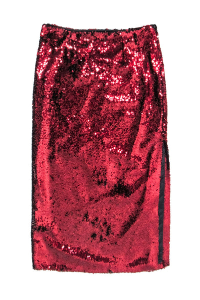 Current Boutique-G. Label by Goop - Copper Red Sequin Midi Skirt Sz 6