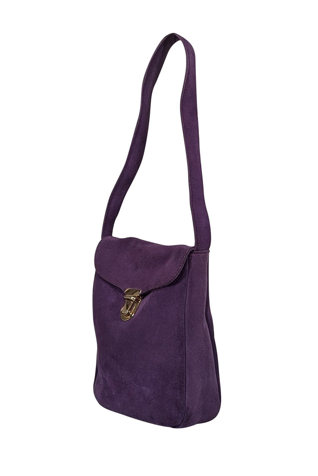 Current Boutique-Gabriel for Sach - Purple Suede Shoulder Bag