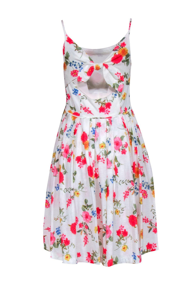 Current Boutique-Gal Meets Glam - White w/ Pink & Red Floral Print Sleeveless Dress Sz 6