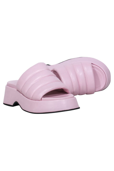 Current Boutique-Ganni - Blush Pink Platform Slide Sandals Sz 6