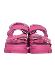 Current Boutique-Ganni - Pink Chunky Rubber Strappy Sandals Sz 9