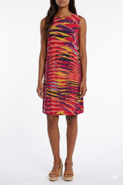 Missoni - Orange, Red, Purple, & Black Print Sleeveless Sheath Dress Sz S - Current Boutique