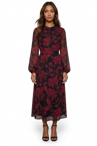 ted baker red long sleeve dress TED BAKER Red Knit ASPIN Long Sleeve Celebrity Bodycon Dress ~ Sz 3 = US 8
