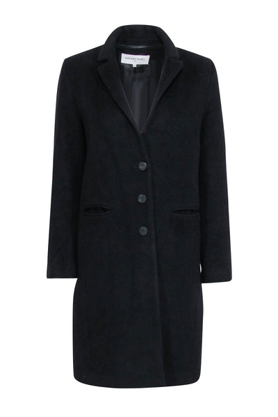 Current Boutique-Gerard Darel - Black Wool & Angora Blend Coat Sz 6