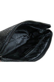Current Boutique-Gianni Conti - Black Croc Embossed Leather Crossbody Bag