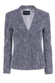 Current Boutique-Giorgio Armani - Black & White Textured Knit Blazer Sz 6