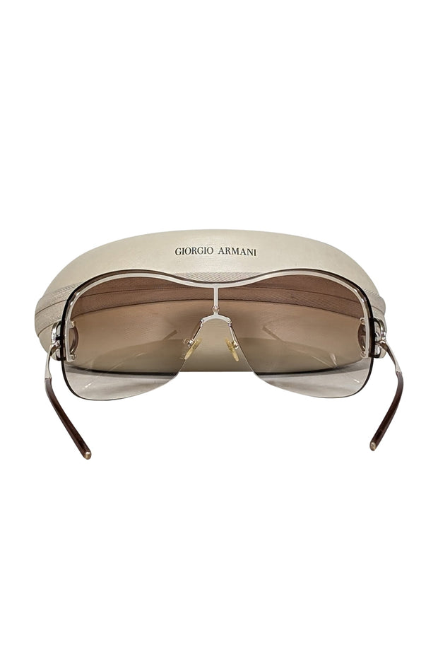 Current Boutique-Giorgio Armani - Brown Ombre Frameless Sunglasses