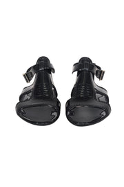 Current Boutique-Givenchy - Black Rubber Strappy Sandals Sz 9