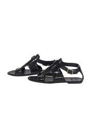 Current Boutique-Givenchy - Black Rubber Strappy Sandals Sz 9