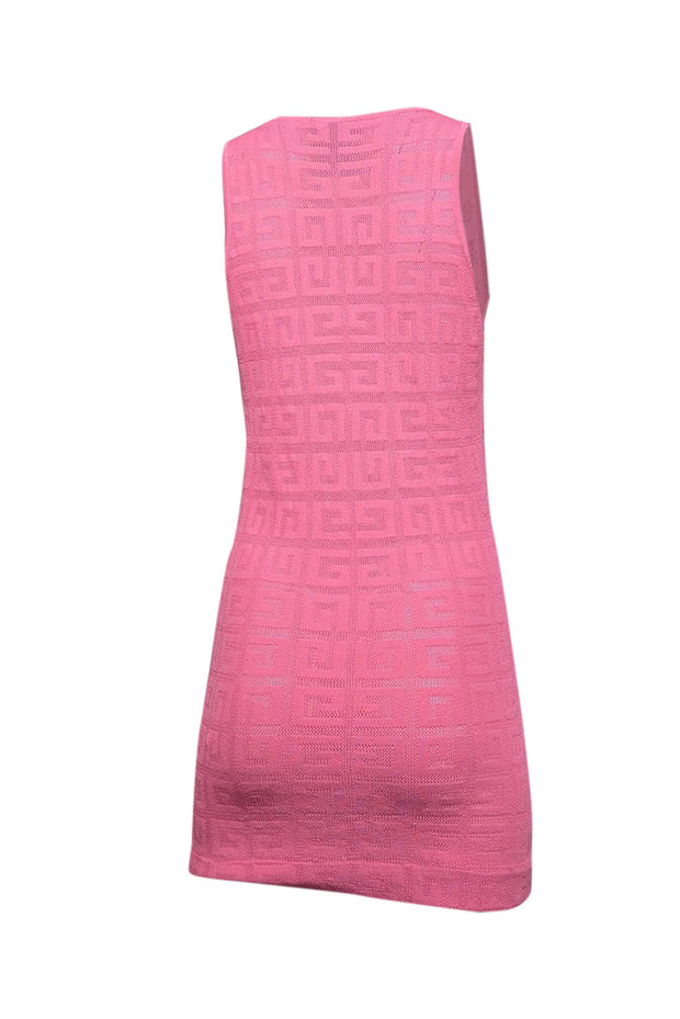 Current Boutique-Givenchy - Pink 4G Jacquard Sleeveless Knit Dress Sz M