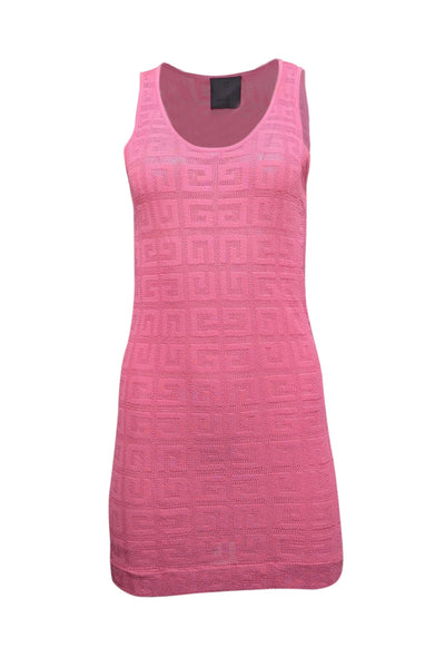 Current Boutique-Givenchy - Pink 4G Jacquard Sleeveless Knit Dress Sz M