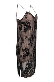 Current Boutique-Gold Hawk - Black Lace w/ Beige Underlay Slip Dress Sz XS