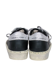 Current Boutique-Golden Goose - Black Leather w/ Silver Details High Star Sneakers Sz 6